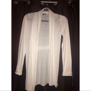 EXPRESS White Long Sheer Cardigan